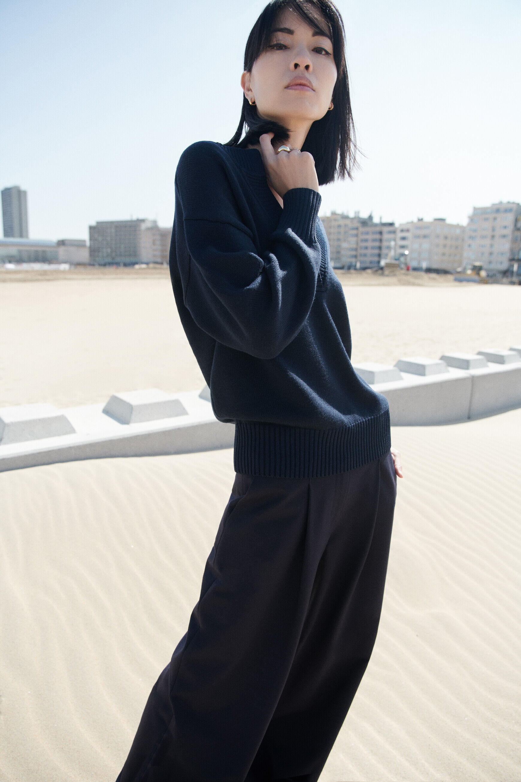 Pull marcie bleu marine femme