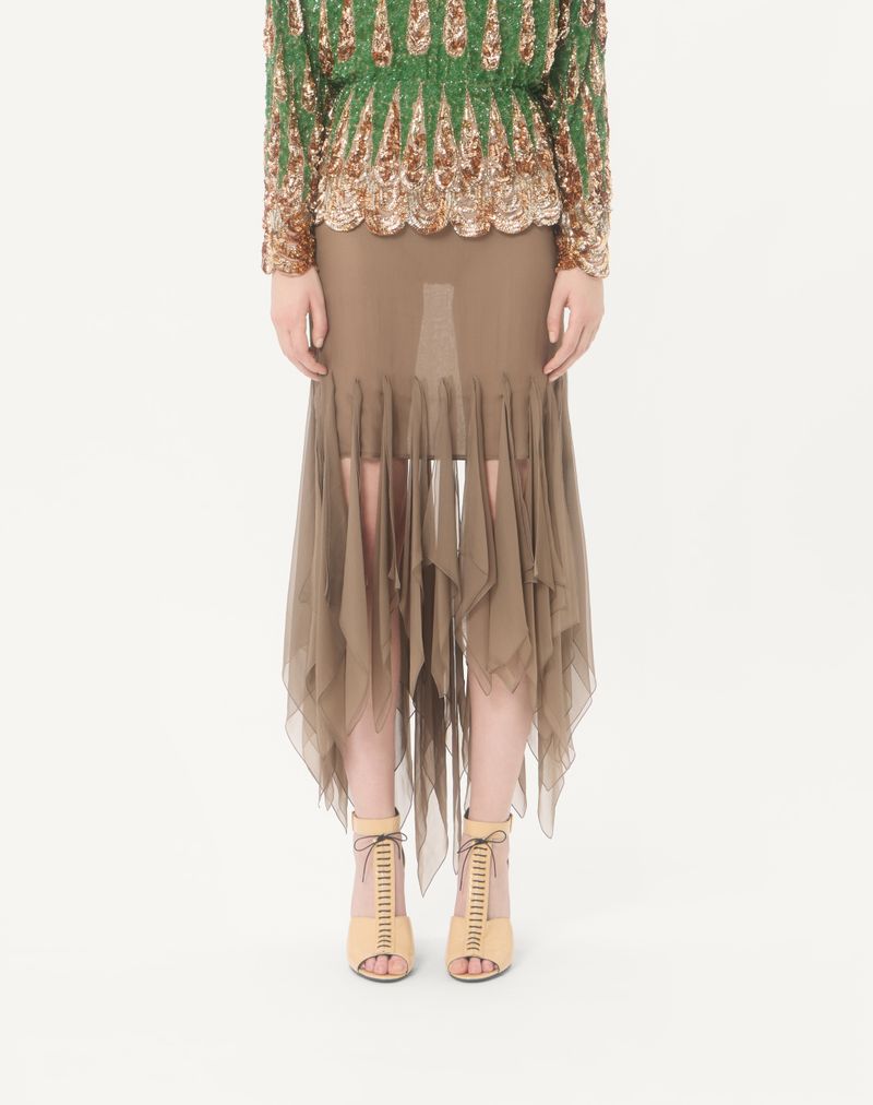 Saia midi de chiffon