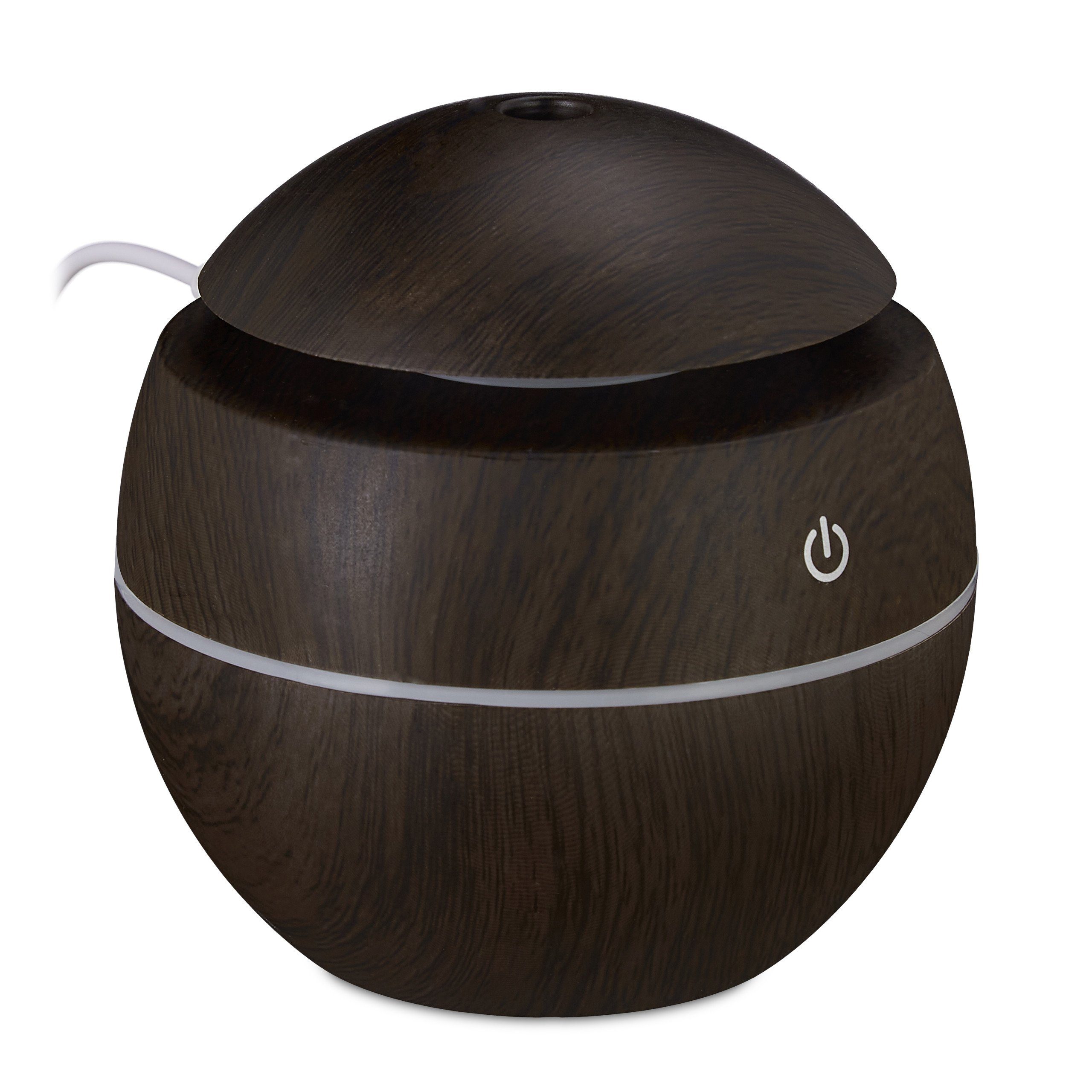 relaxdays Diffuser Aroma Diffuser Holzoptik, Dunkelbraun