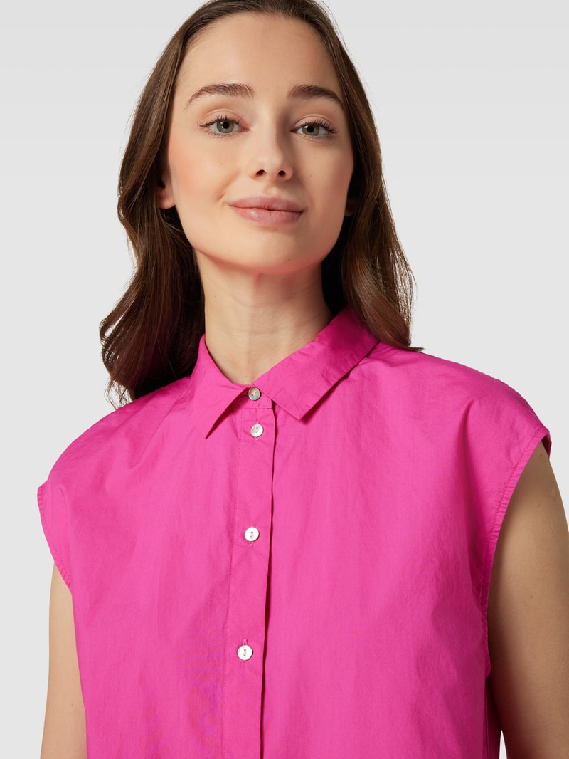 Blusentop mit Knopfleiste in rosa