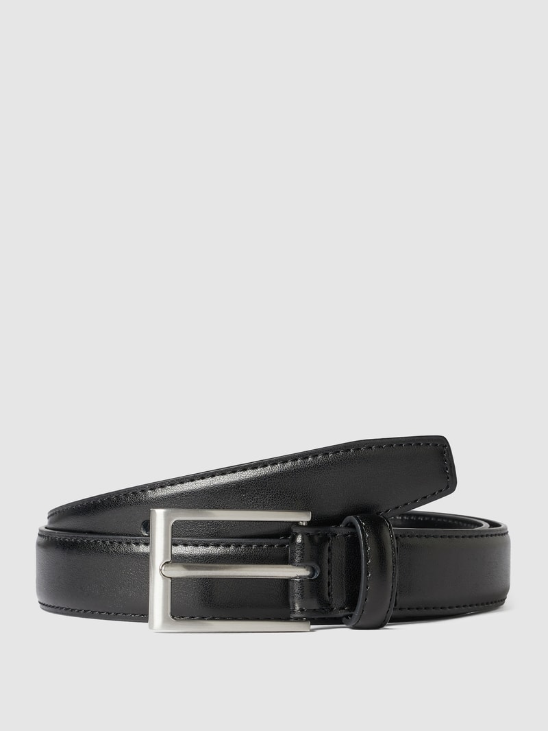 Gürtel aus Leder in schwarz