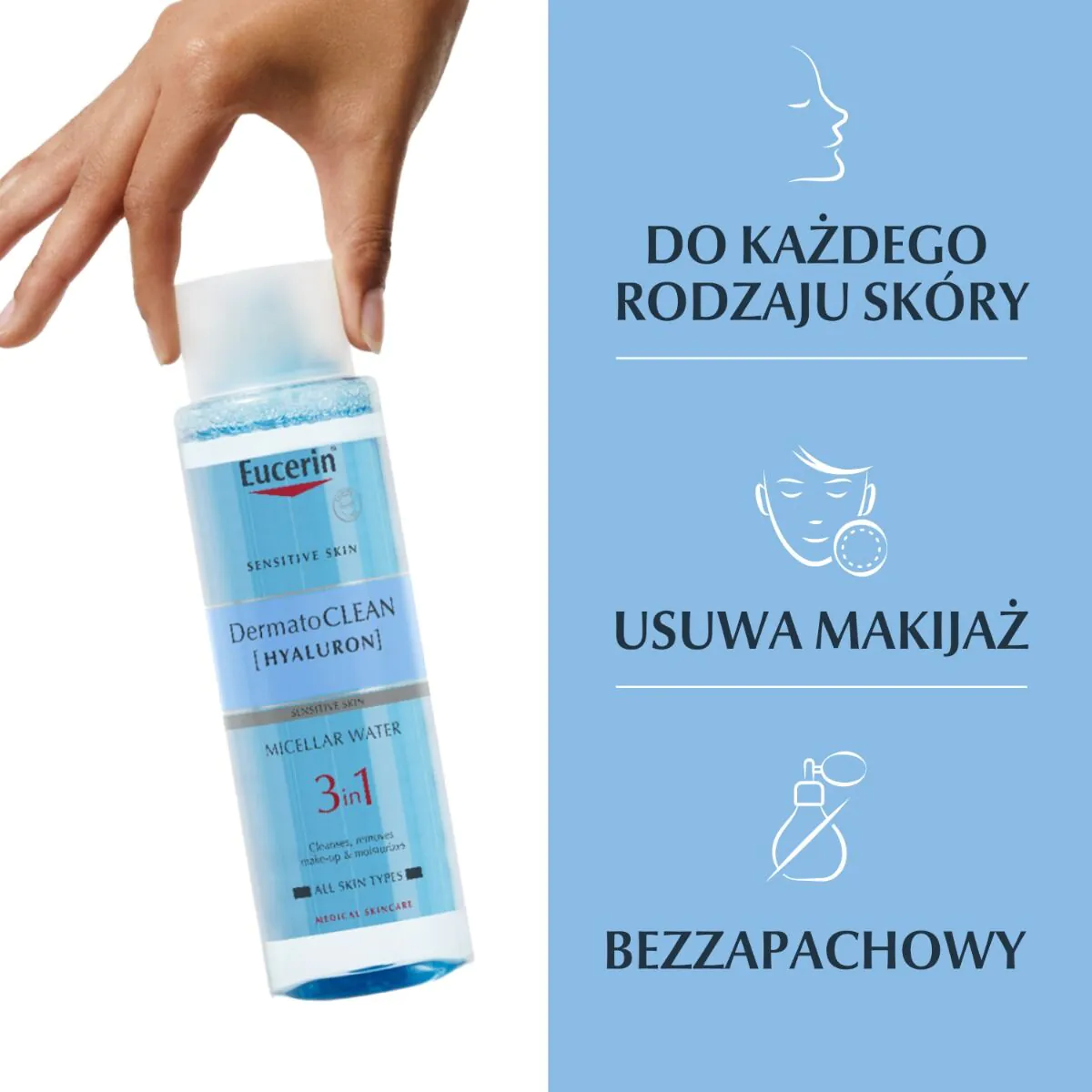 Eucerin Dermatoclean Hyaluron micelarni fluid 3u1