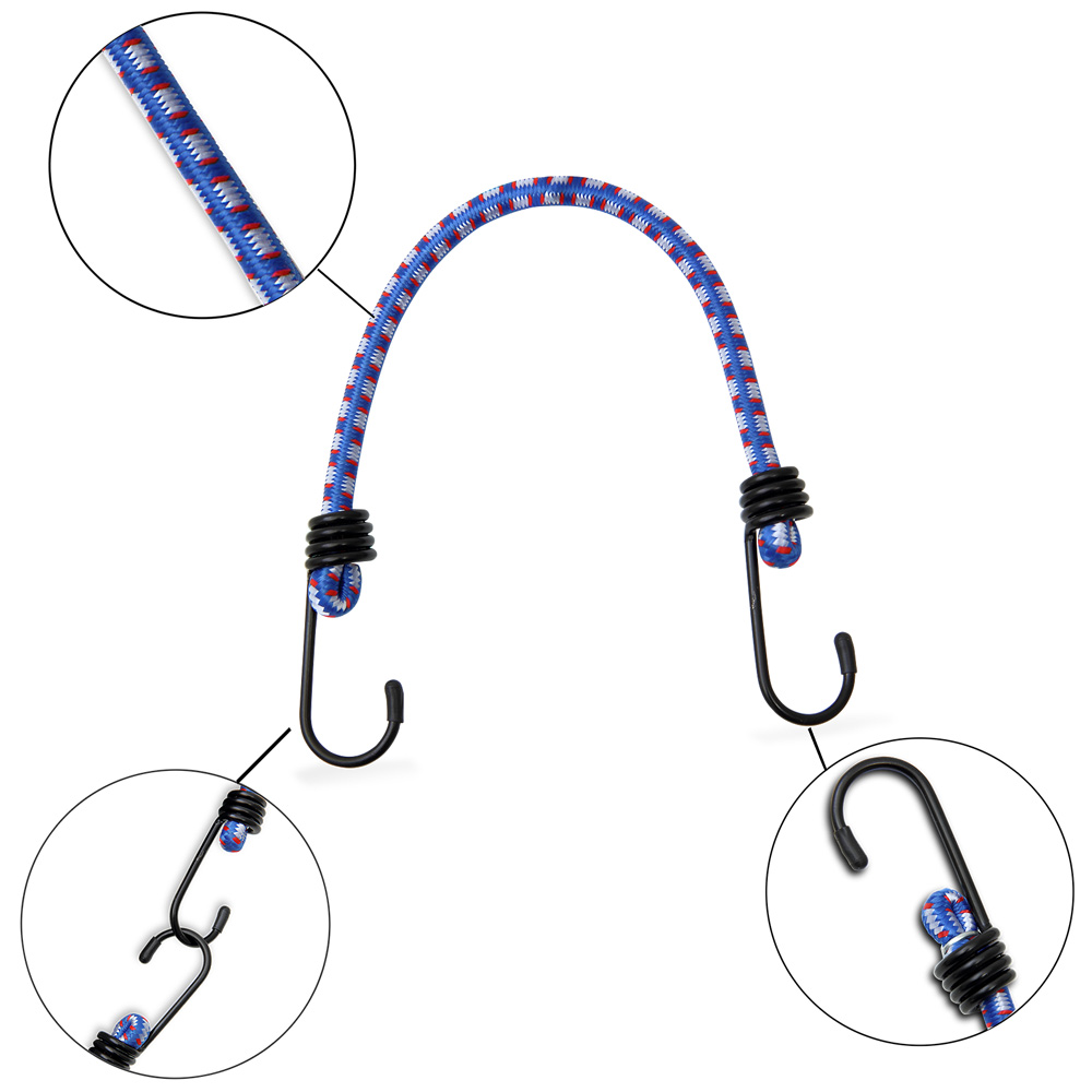 DEUBA Spanngummi Expander 10er Set 30,5cm x 0,8cm blau / weiß / rot