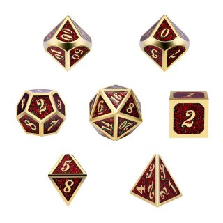Metal & Enamel Dice Set Fireflies  (7)