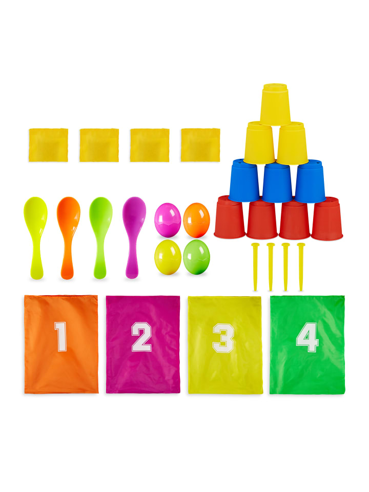 relaxdays Kinderpartyspiele in Bunt günstig kaufen onesize