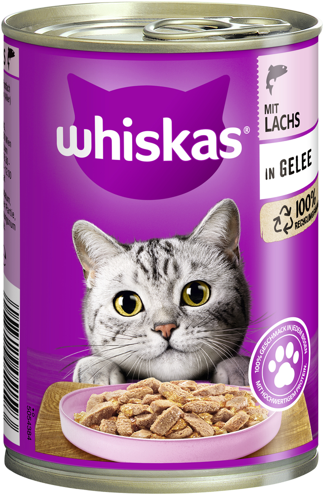 Whiskas Nassfutter Whiskas Adult 1+ Gelee 12x400g Lachs