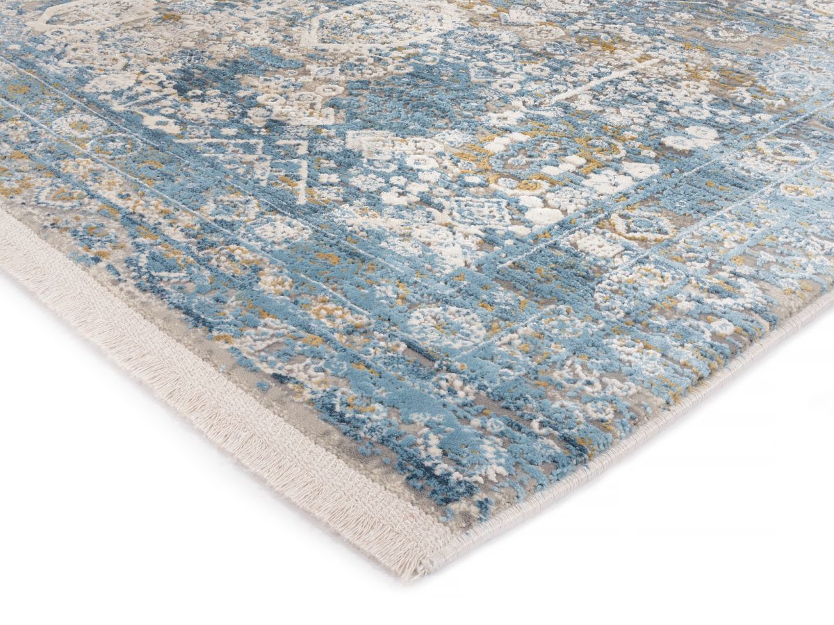 Webteppich Inka Grau-Blau 160 x 230 cm