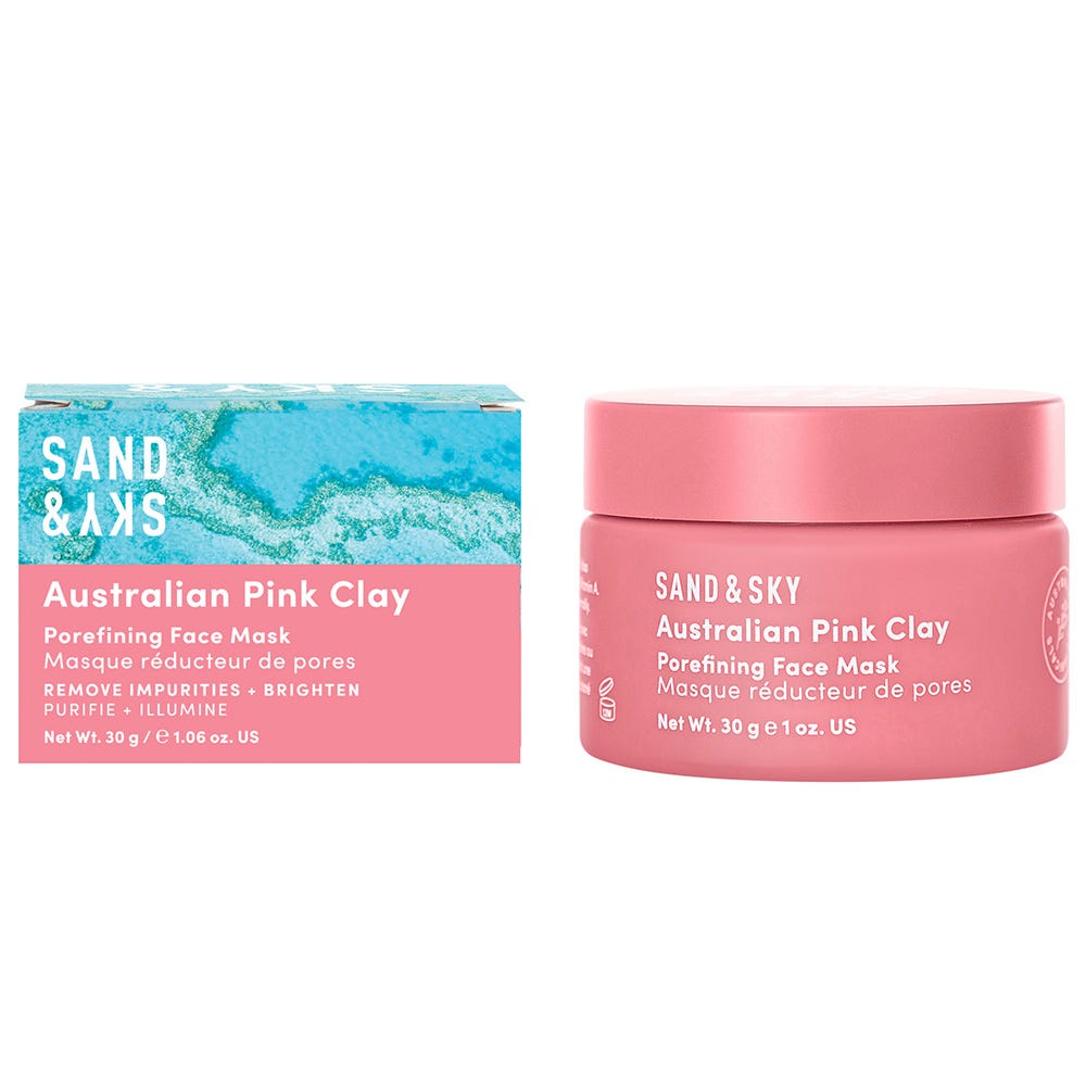 Sand & Sky Australian Pink Clay Porefining Face Travel Size 30 g