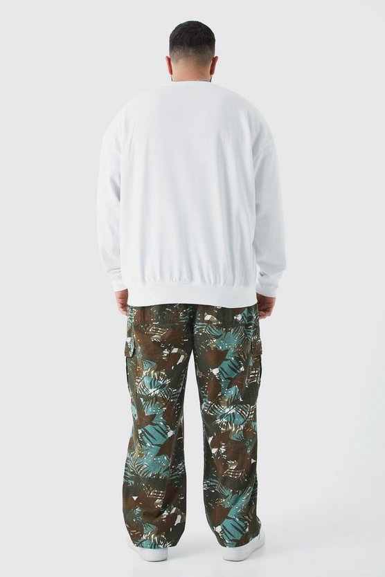 Plus Oversize Sweatshirt mit Colorado Print