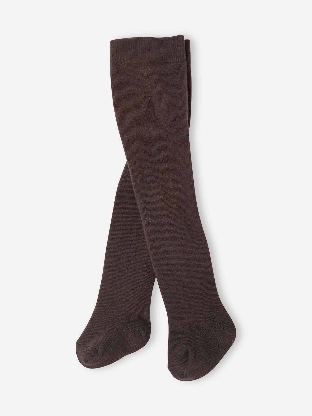 Ensemble naissance robe en velours et collants bébé argile