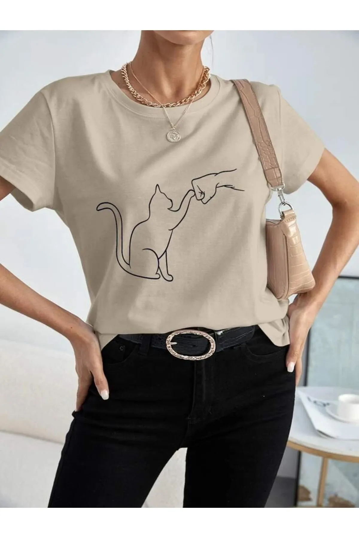MOONBULL  Unisex-T-Shirt „Lover Cat“ mit Aufdruck