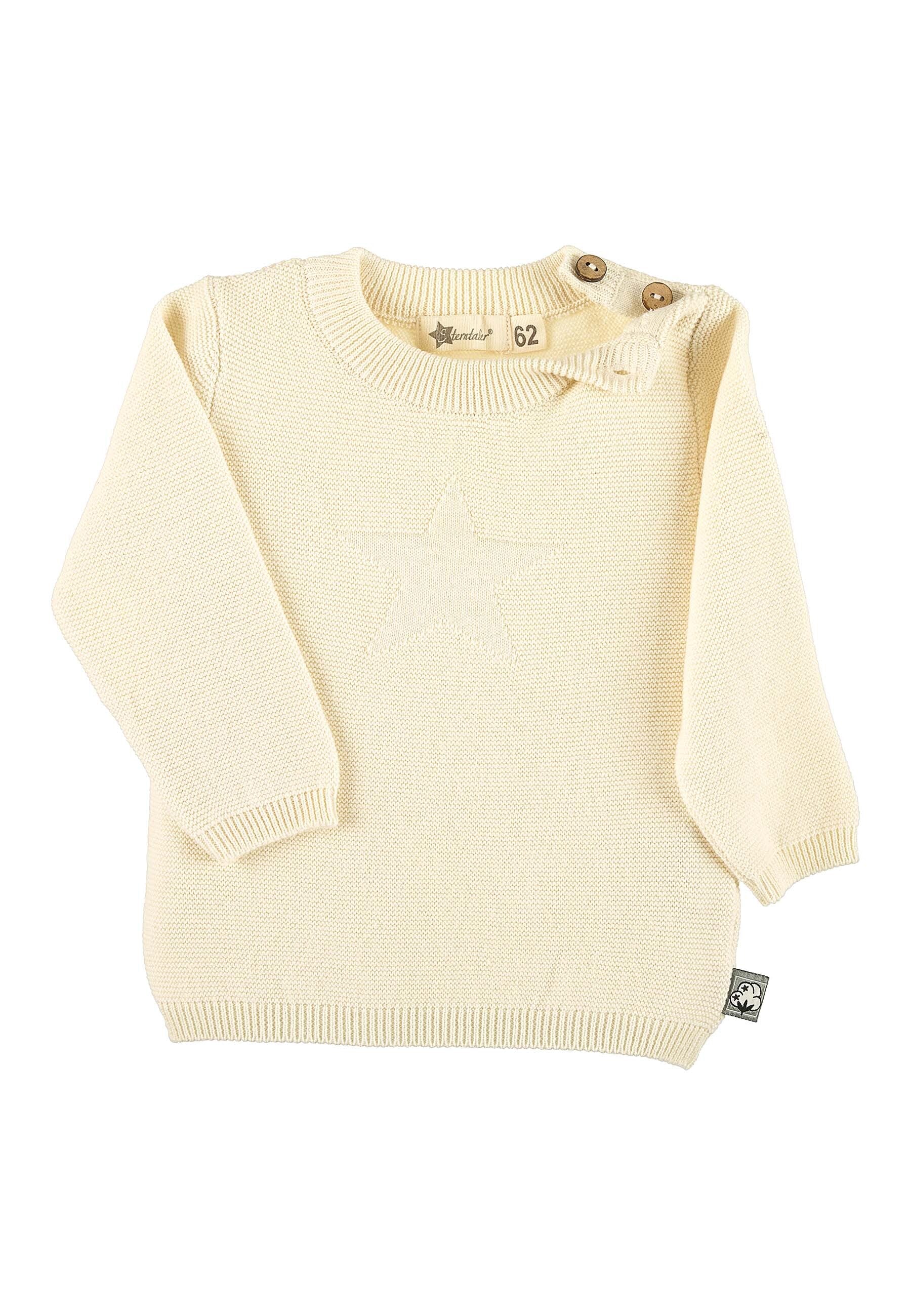 GOTS Strick-Pullover mit eingestricktem Stern