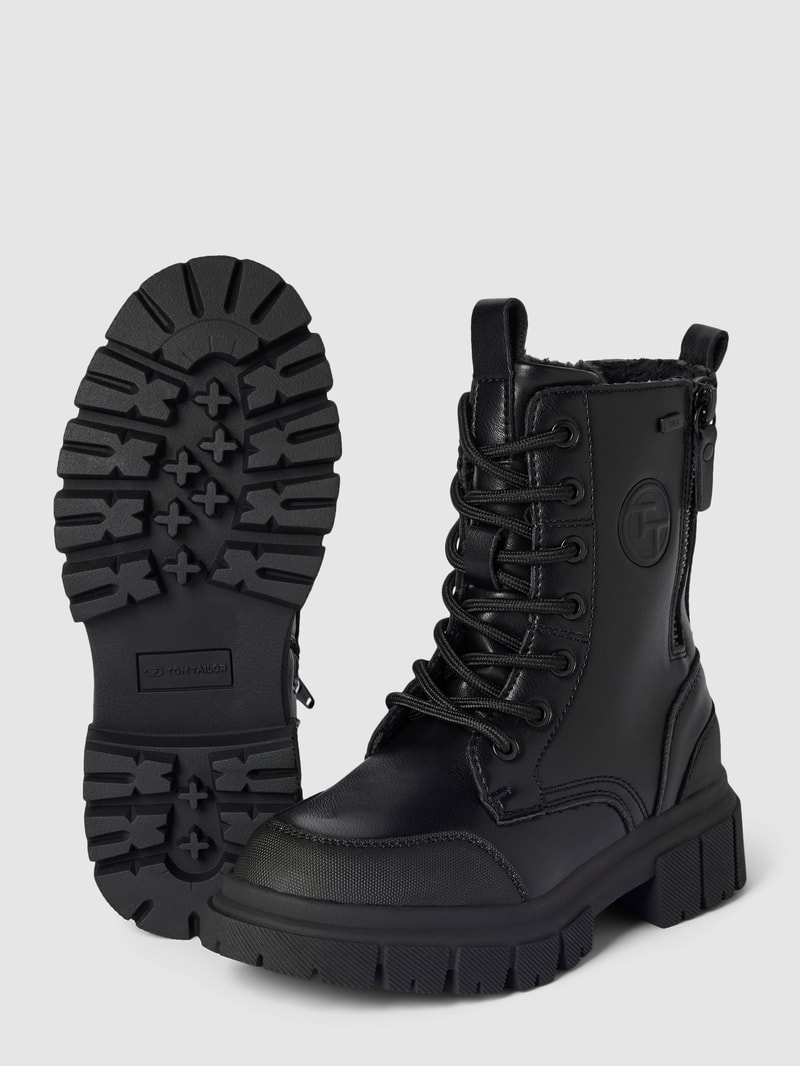 Stiefel in Leder-Optik in schwarz