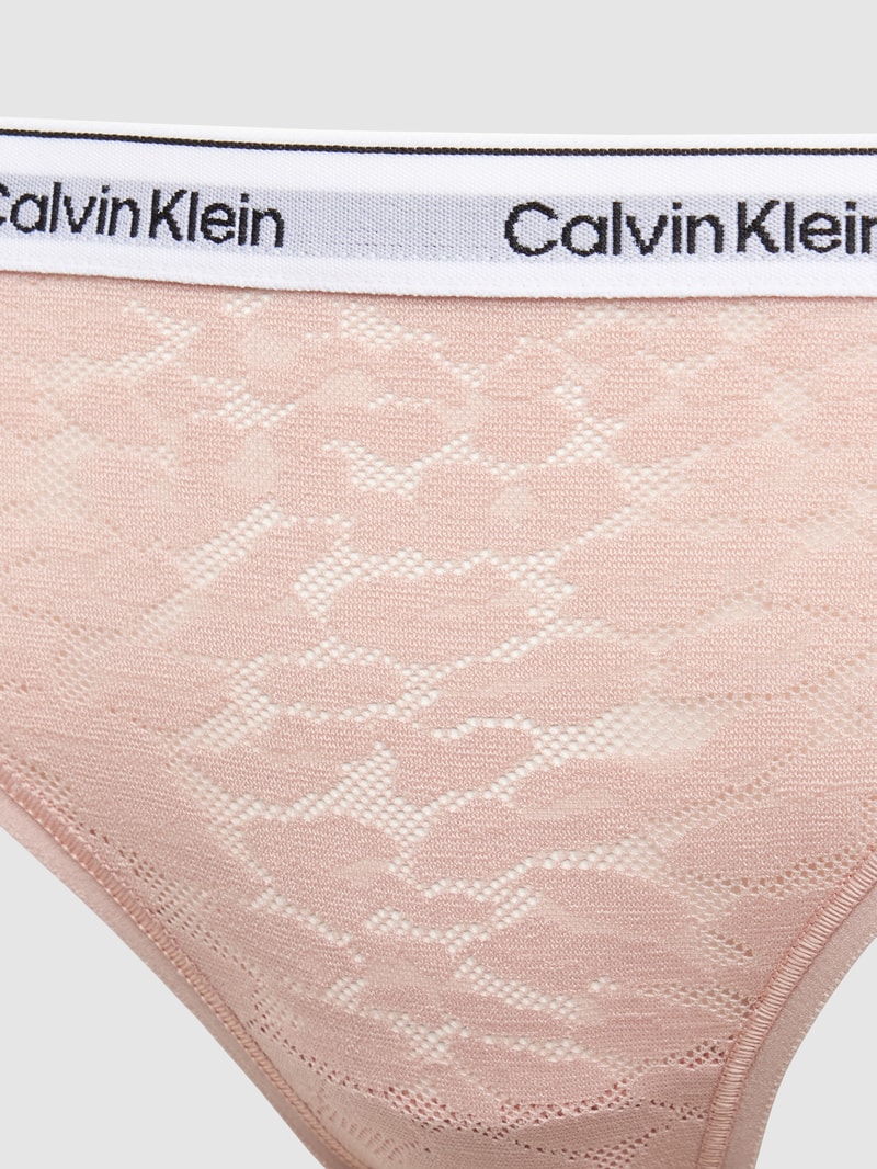Slip mit Label-Bund in rosé