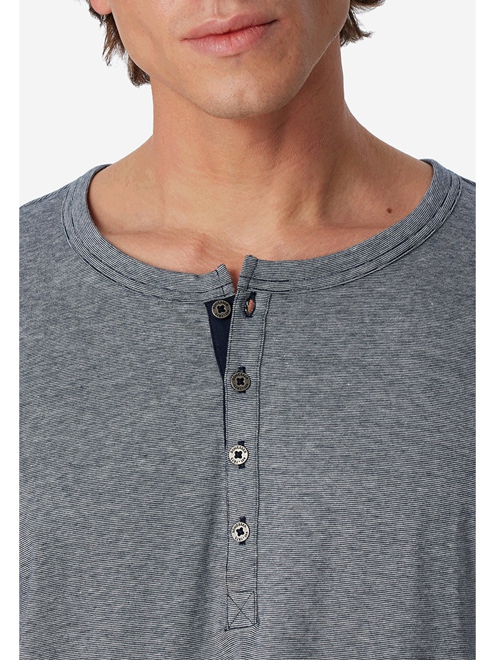 Schiesser Pyjama in Grau/ Dunkelblau günstig kaufen