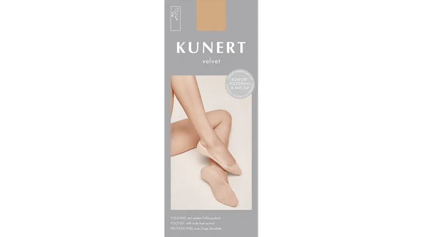 KUNERT Damen Füßlinge Velvet 80 DEN puder