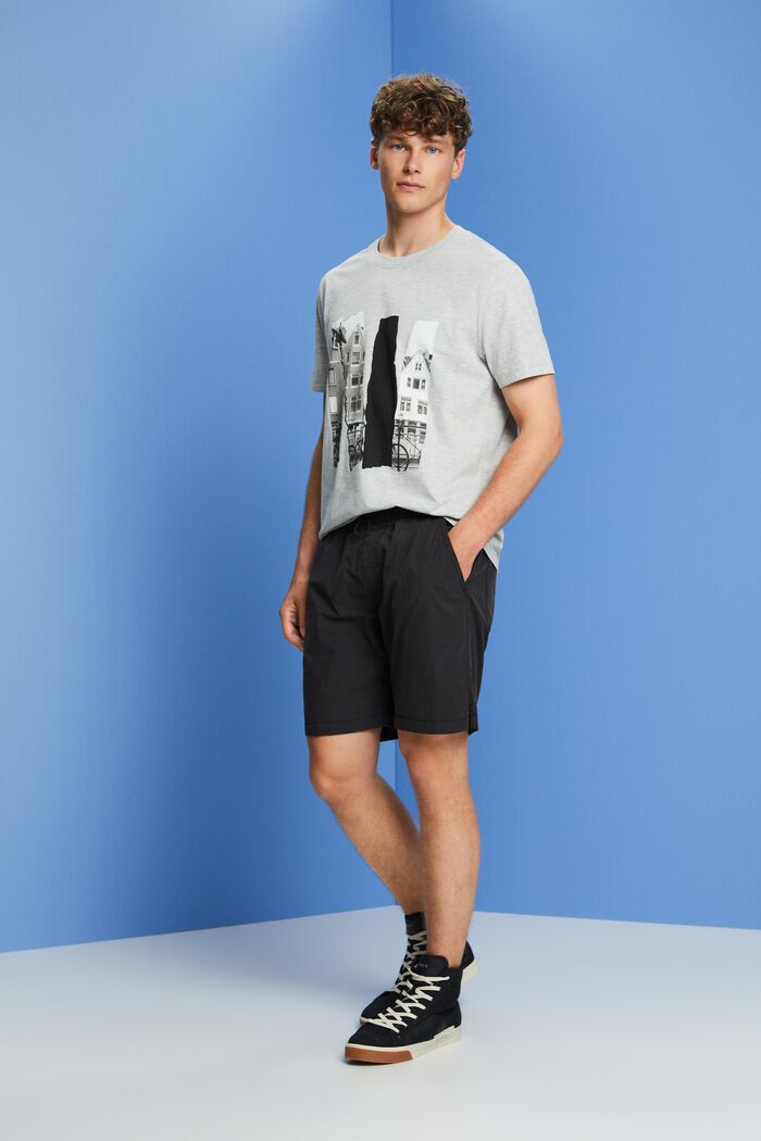 Bedrucktes T-Shirt aus Slub-Jersey