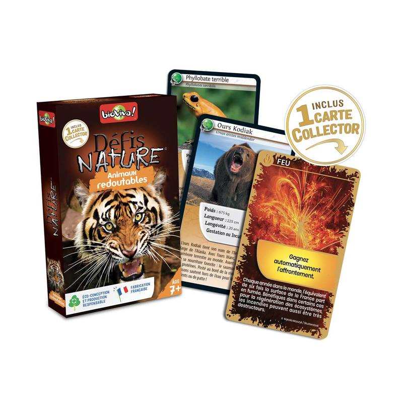Jeu de cartes Défis Nature Animaux redoutables Bioviva