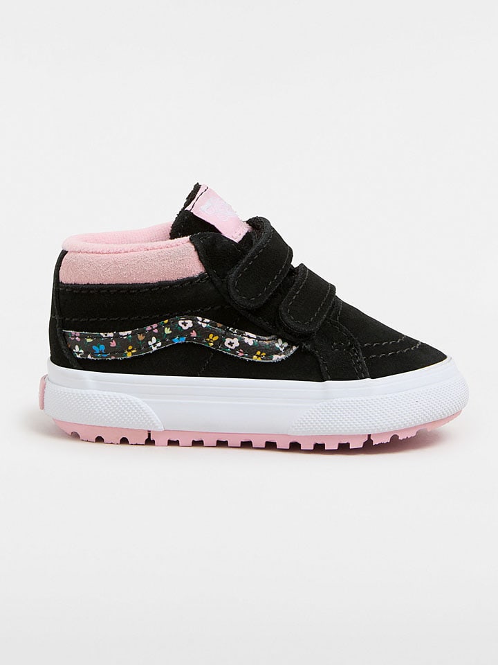 Vans Leder-Sneakers in Schwarz/ Rosa günstig kaufen