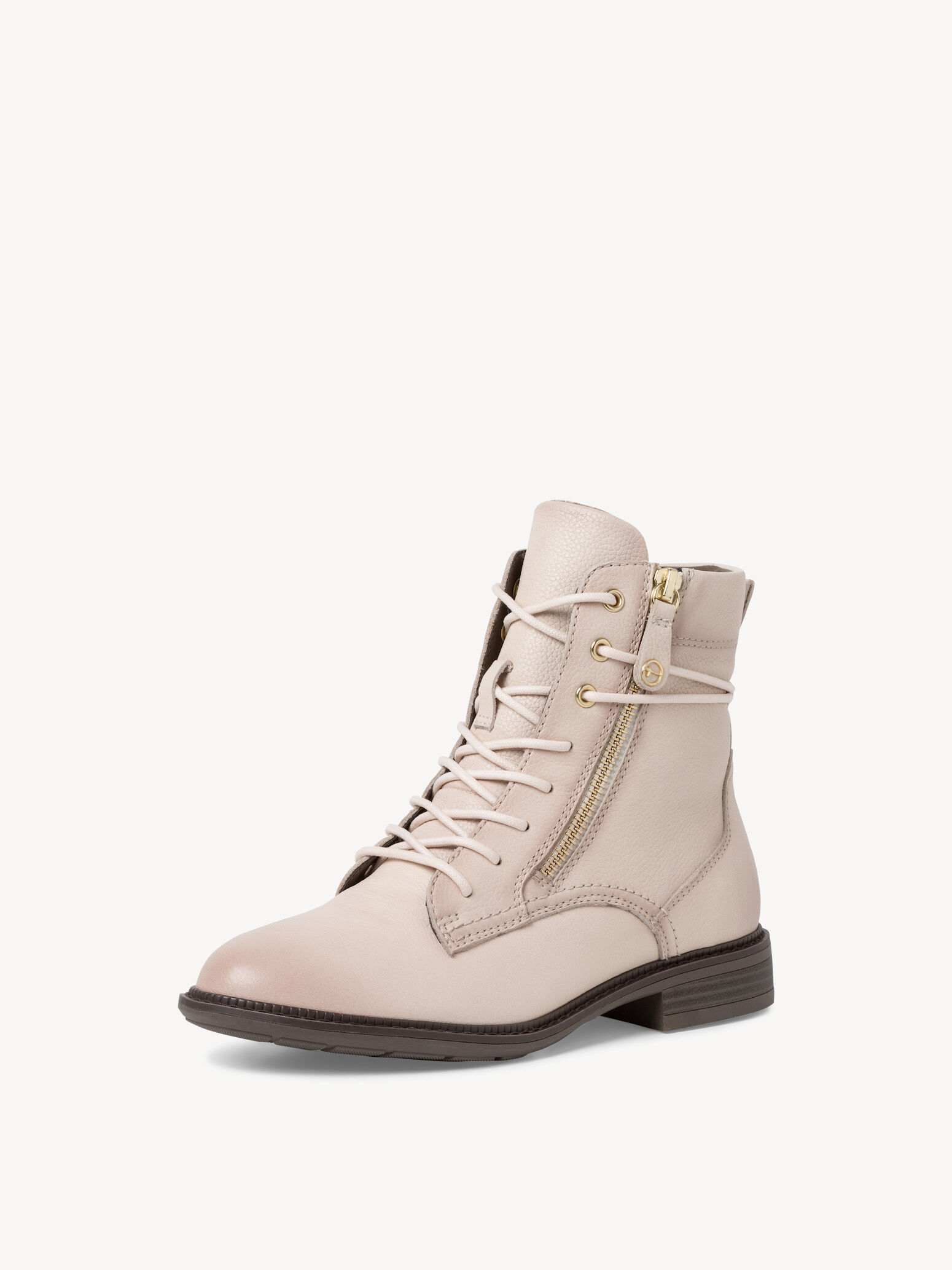 Bottine en cuir - beige