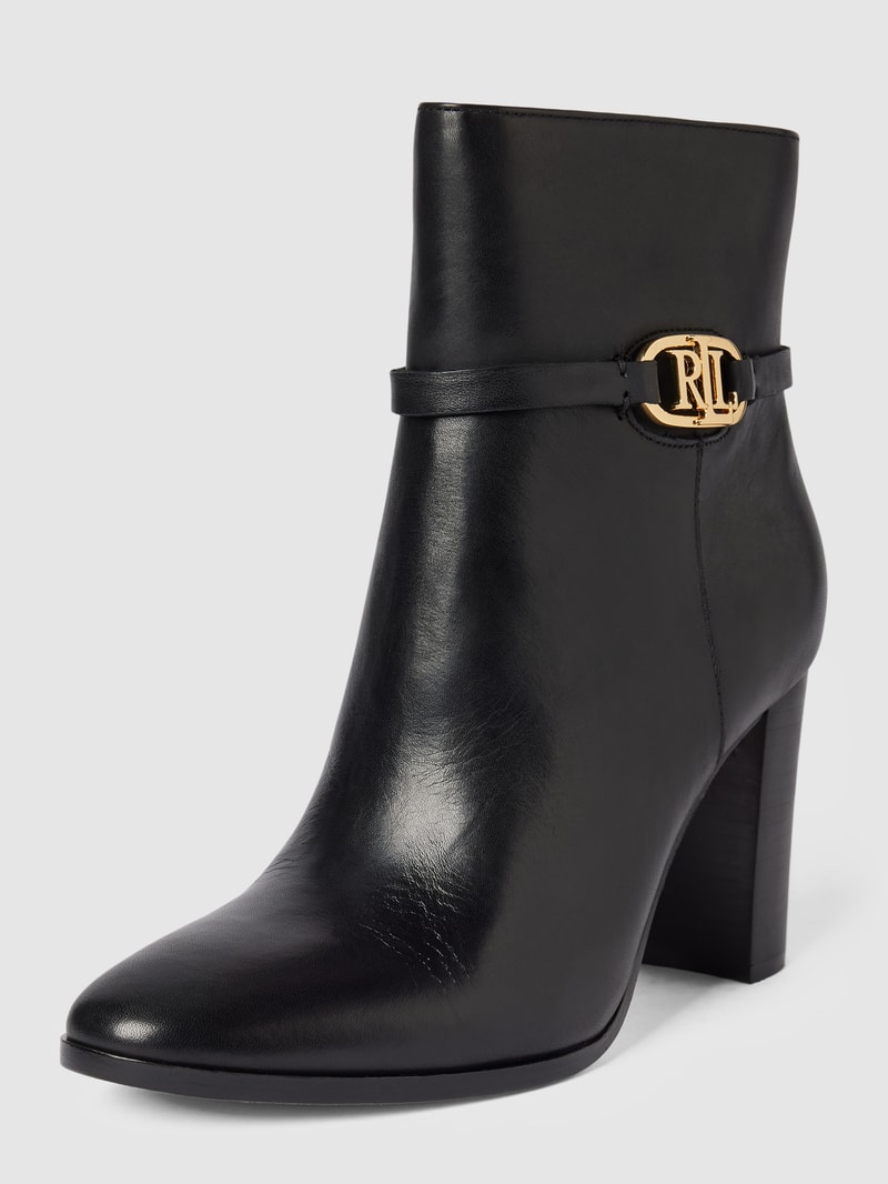 Stiefel mit Label-Details Modell 'MAXIE' in schwarz