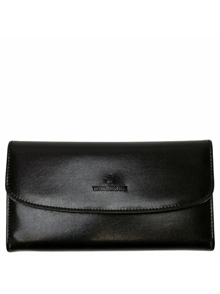 Windrose Merino - Schmucktasche 20 cm (schwarz) in schwarz günstig kaufen onesize
