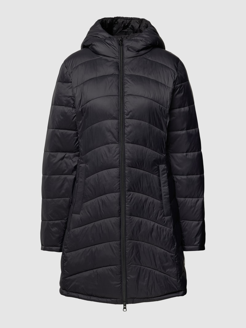 Steppjacke mit Kapuze Modell 'SIBIRIA' in schwarz