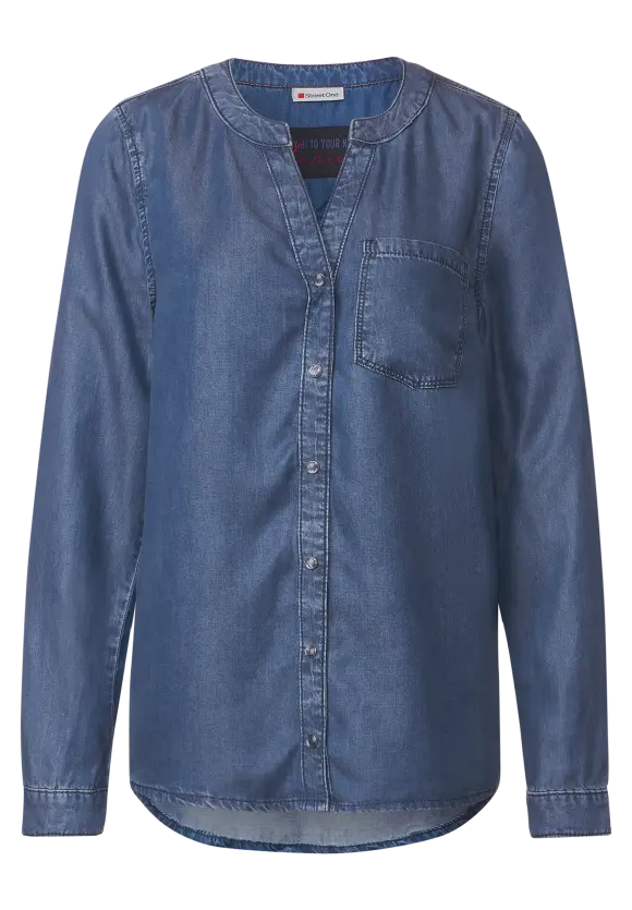 Street One Jeansbluse mit Knopfleiste