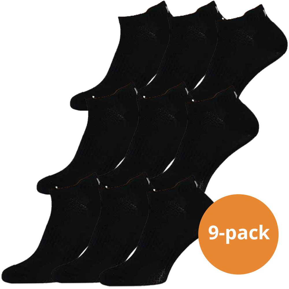 Xtreme 9 Paar schwarze Fitness-Sneakersocken