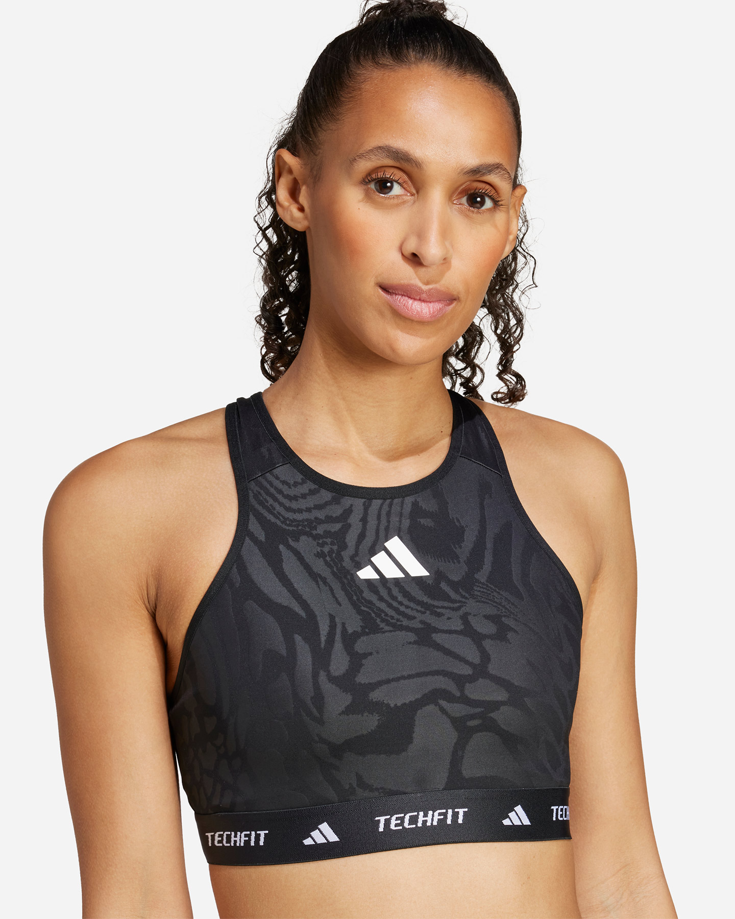 Biustonosz treningowy Adidas Techfit Print W JE3656