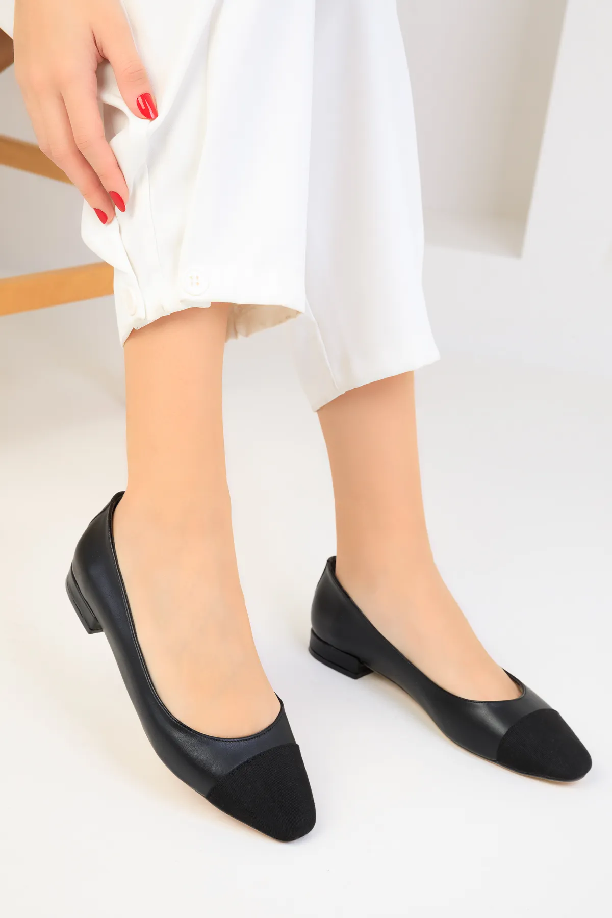 SOHO  Schwarz-Schwarze Ballerinas für Damen 18646