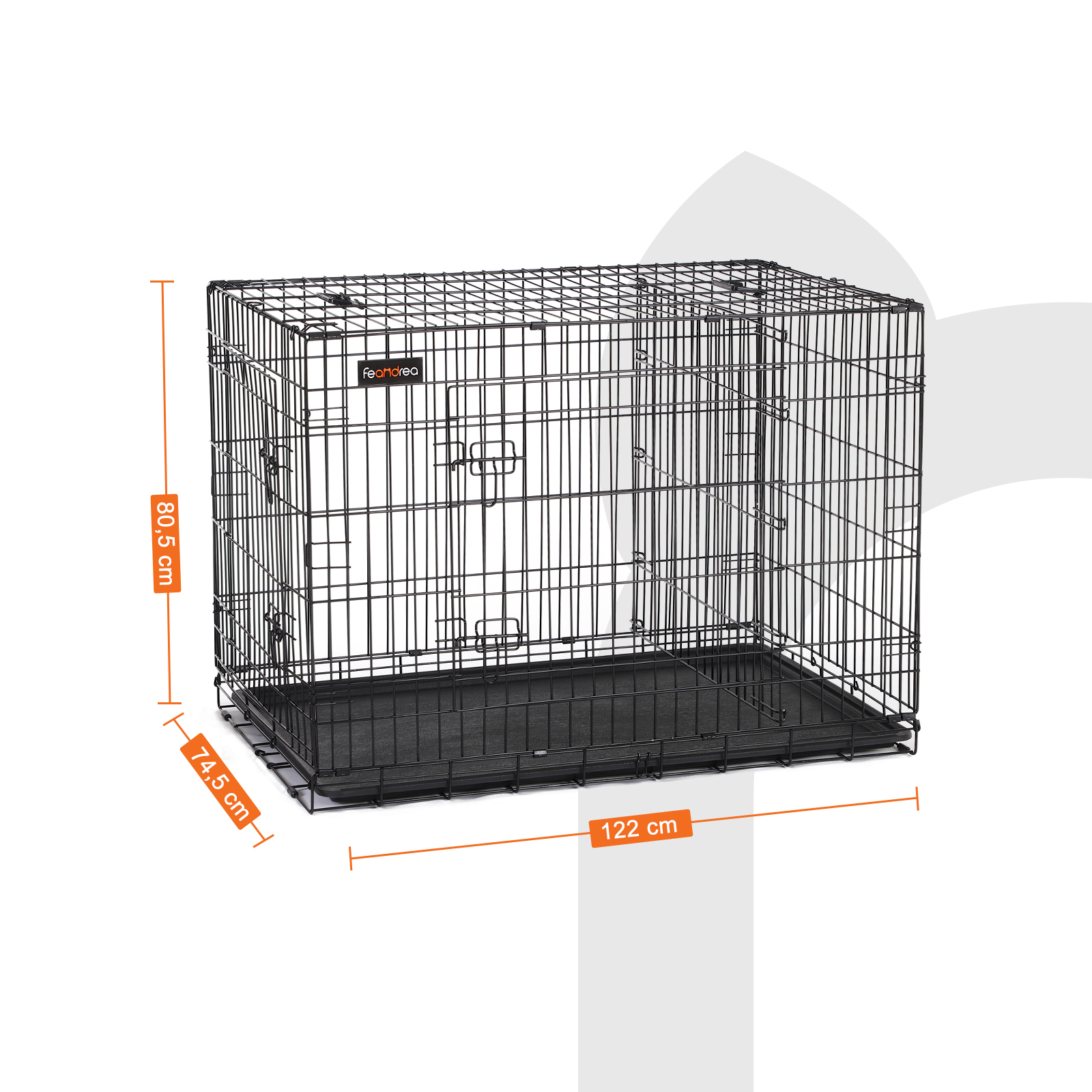 FEANDREA Transportboxen & Gitterboxen FEANDREA Hundekäfig mit Trennwand