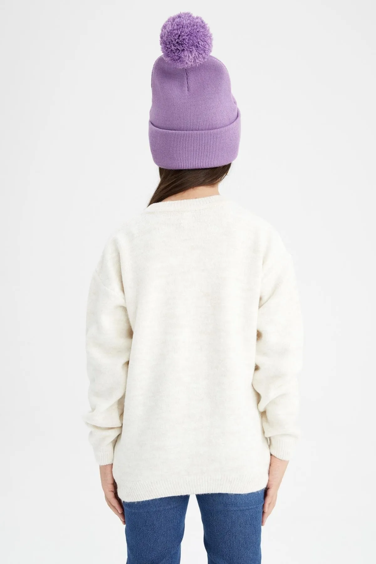 DeFacto  Standard-Fit-Pullover mit Rundhalsausschnitt für Mädchen