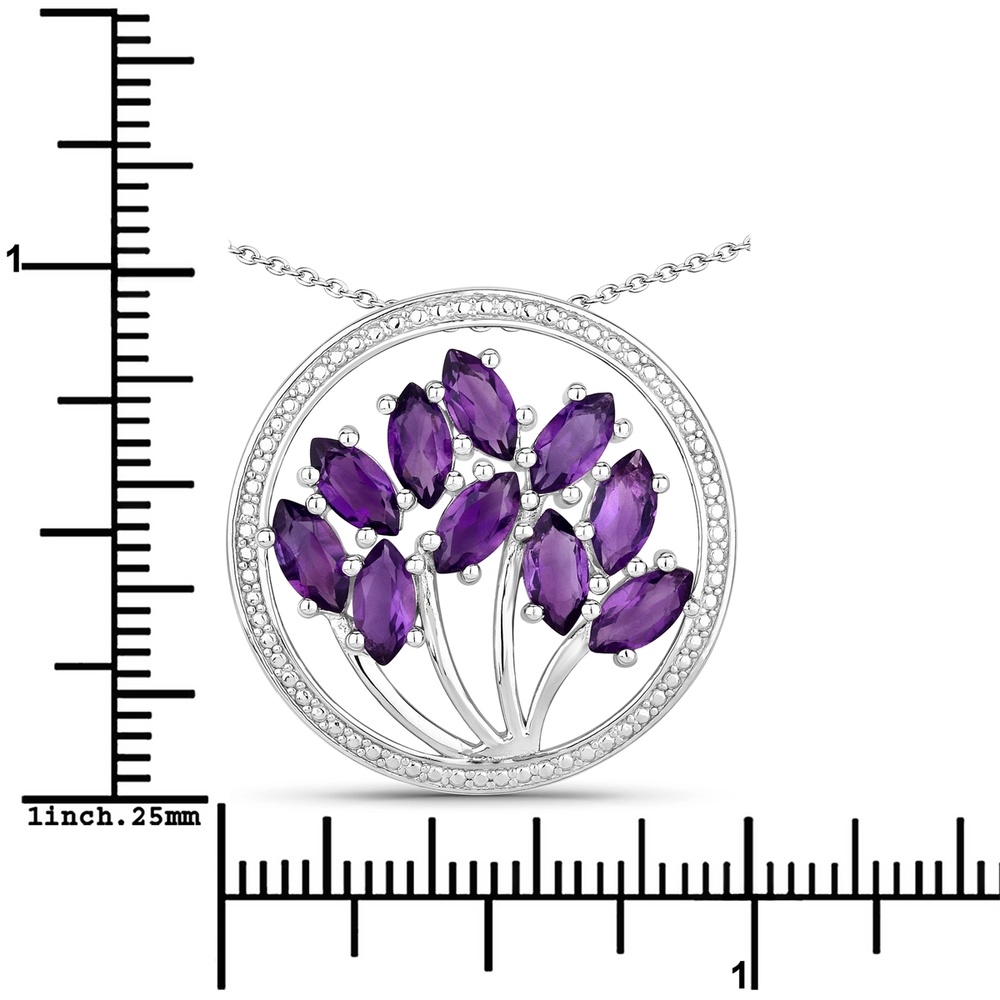 Rafaela Donata Chaîne Tree of Life Argent sterling Améthyste en Argent Bijoux