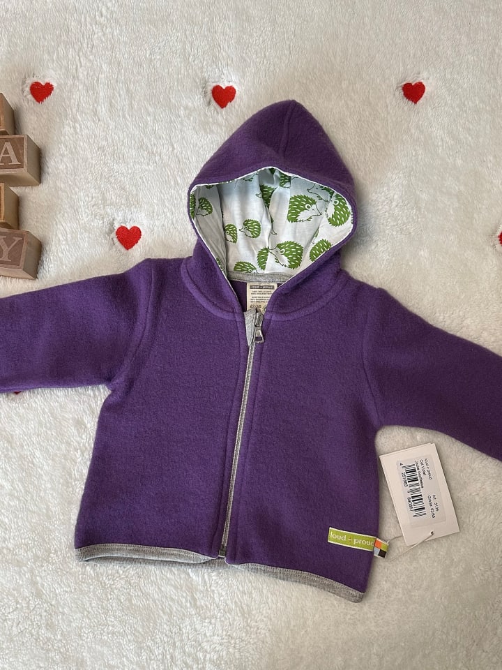 loud   proud Woll-Fleecejacke in Lila günstig kaufen 62/68