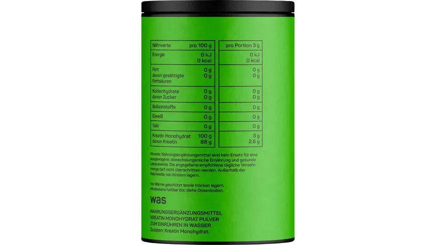 NADURIA Creatine Premium Monohydrate vegan neutral 300 g