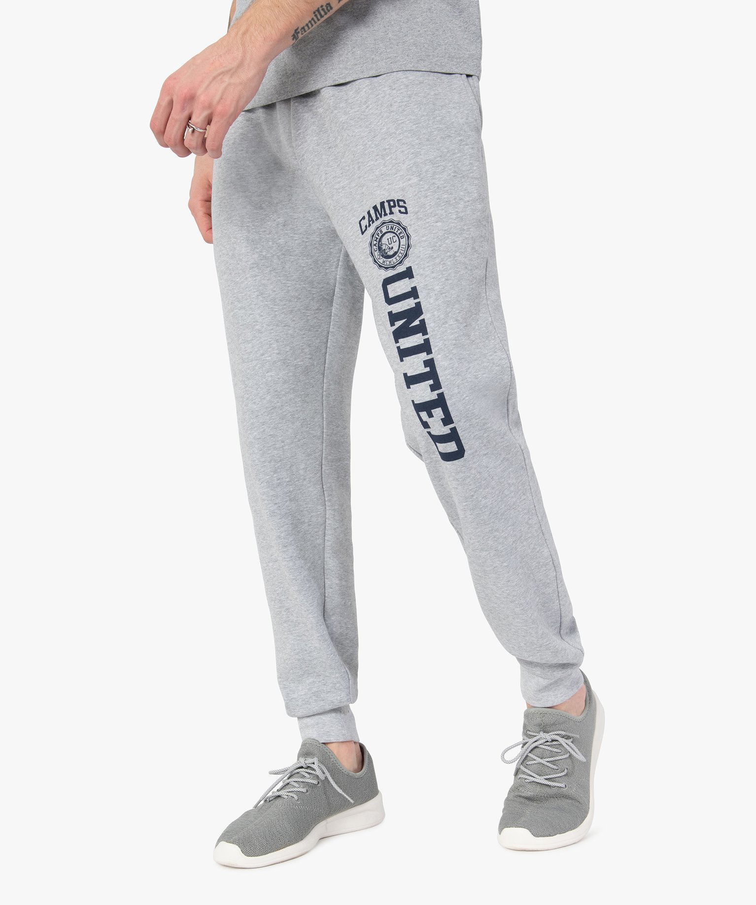 Pantalon de jogging homme avec inscription – Camps United gris | GEMO