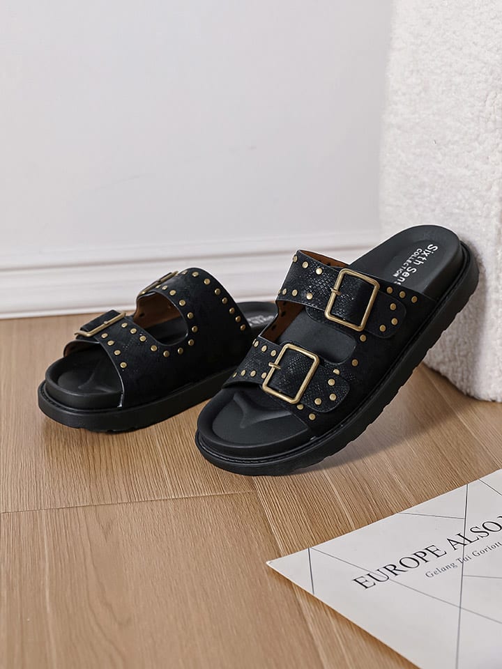 Sixth Sens Pantoletten in Schwarz günstig kaufen