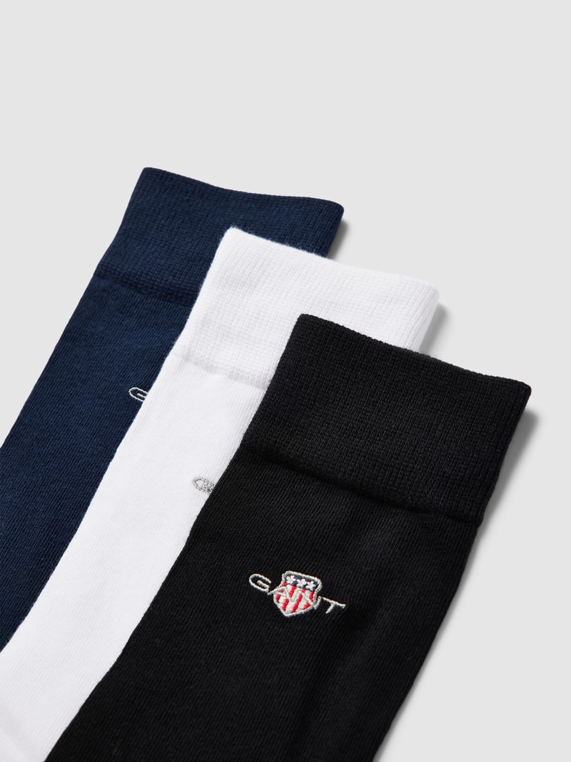 Socken aus Baumwoll-Mix im 3er-Pack in schwarz