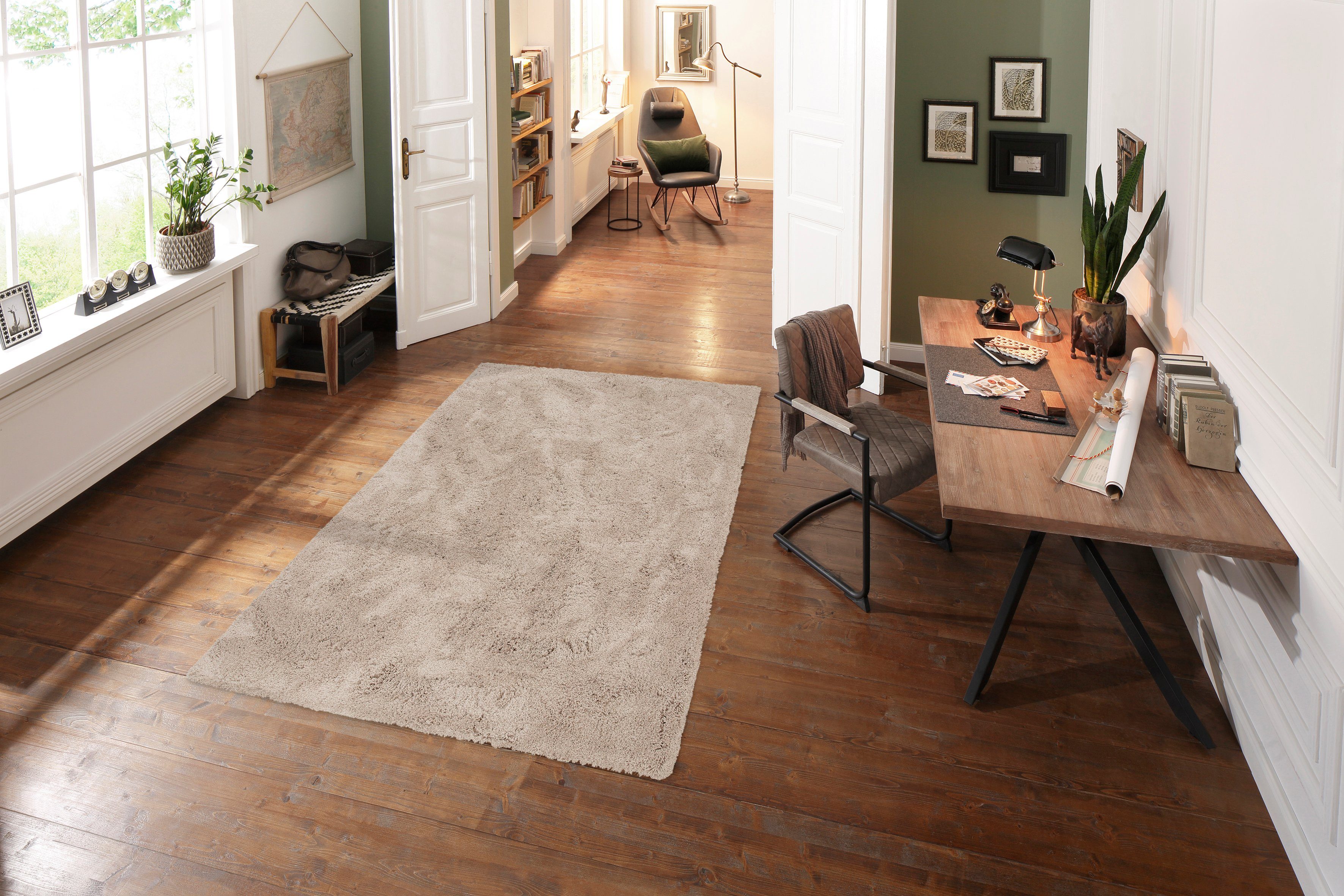 Teppich Desner, my home, rechteckig, Höhe: 38 mm, Microfaser, Hochflor Teppiche, Wohnzimmer, Schlafzimmer, Kinderzimmer