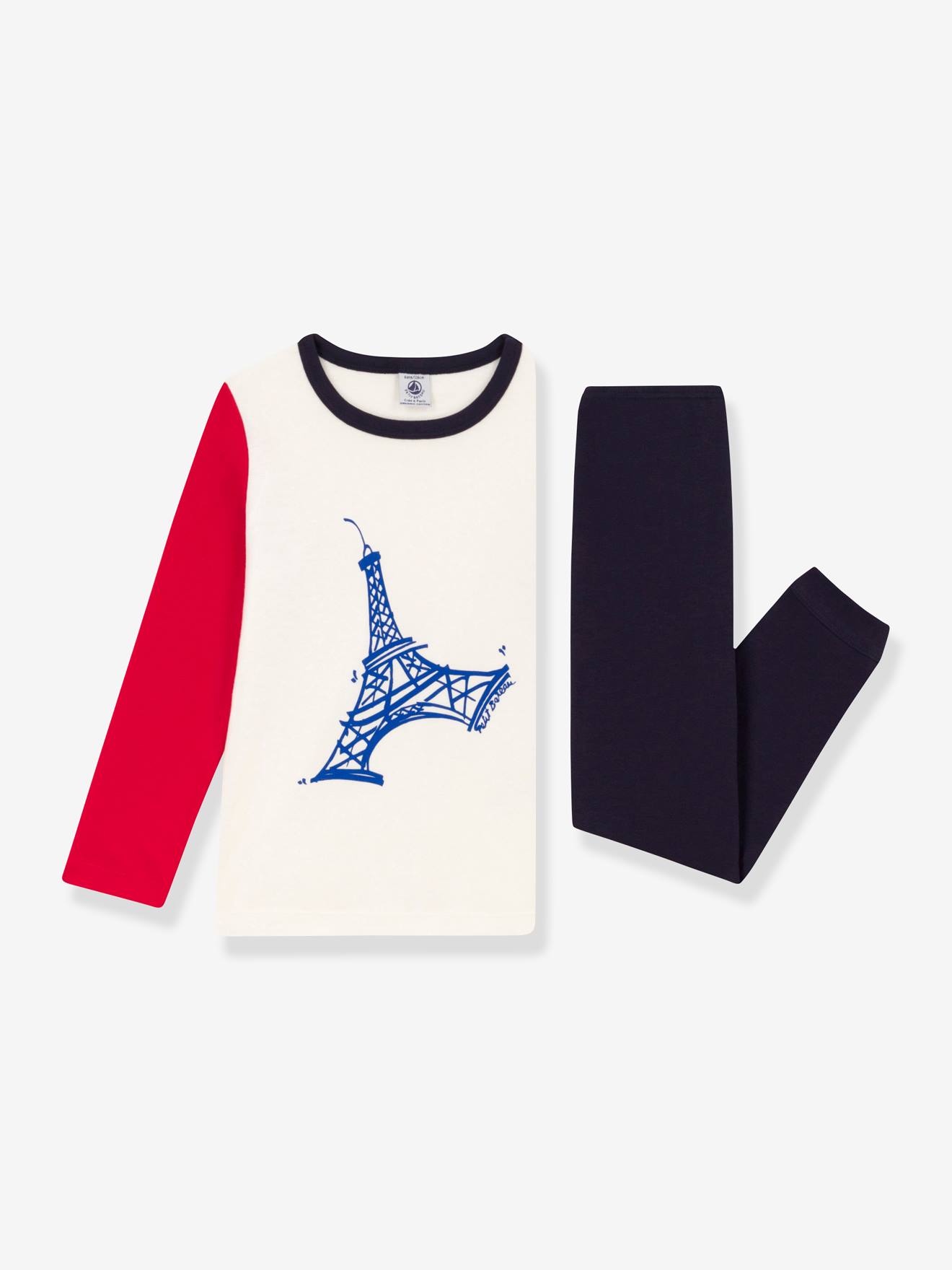 Pyjama en coton bio PETIT BATEAU marine