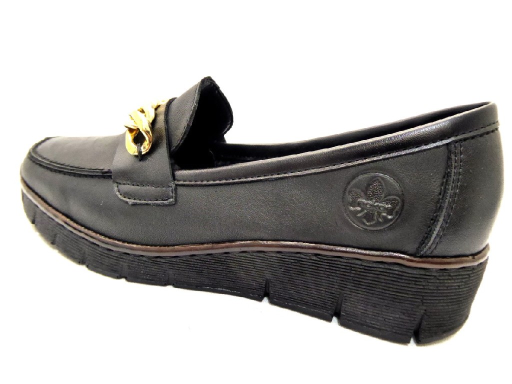 RIEKER Sportliche Slipper schwarz