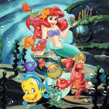 Kinderpuzzle ab 5 Jahren - Schneewittchen, Aschenputtel, Arielle - 49 Teile