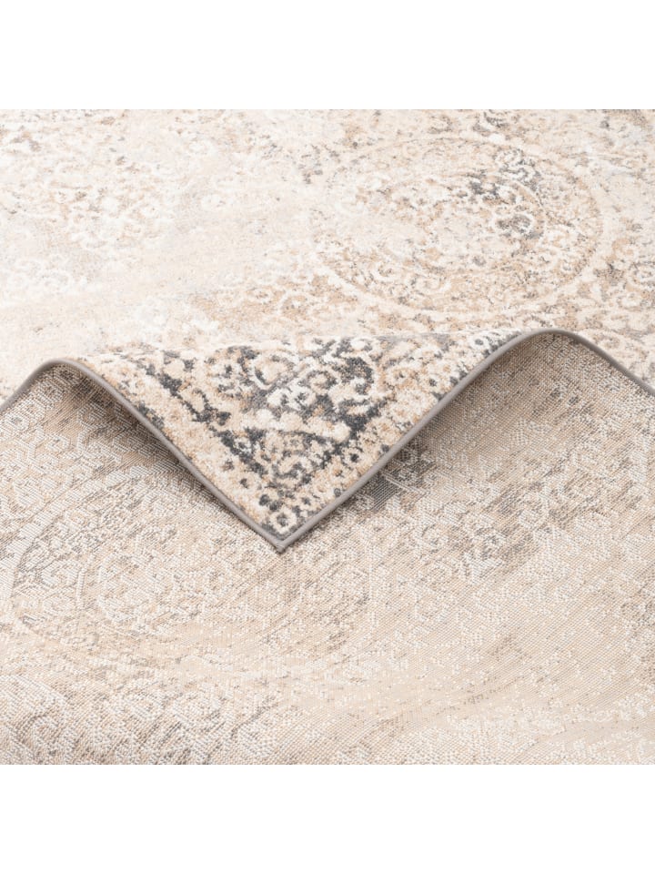 Pergamon Designer Teppich Moderne Orient Vintage Klassik in Beige günstig kaufen 140 x 200 cm