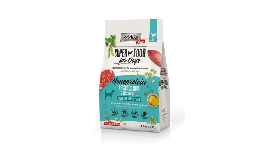 MAC's DOG Hundetrockenfutter Mono frisches Rind 750 g