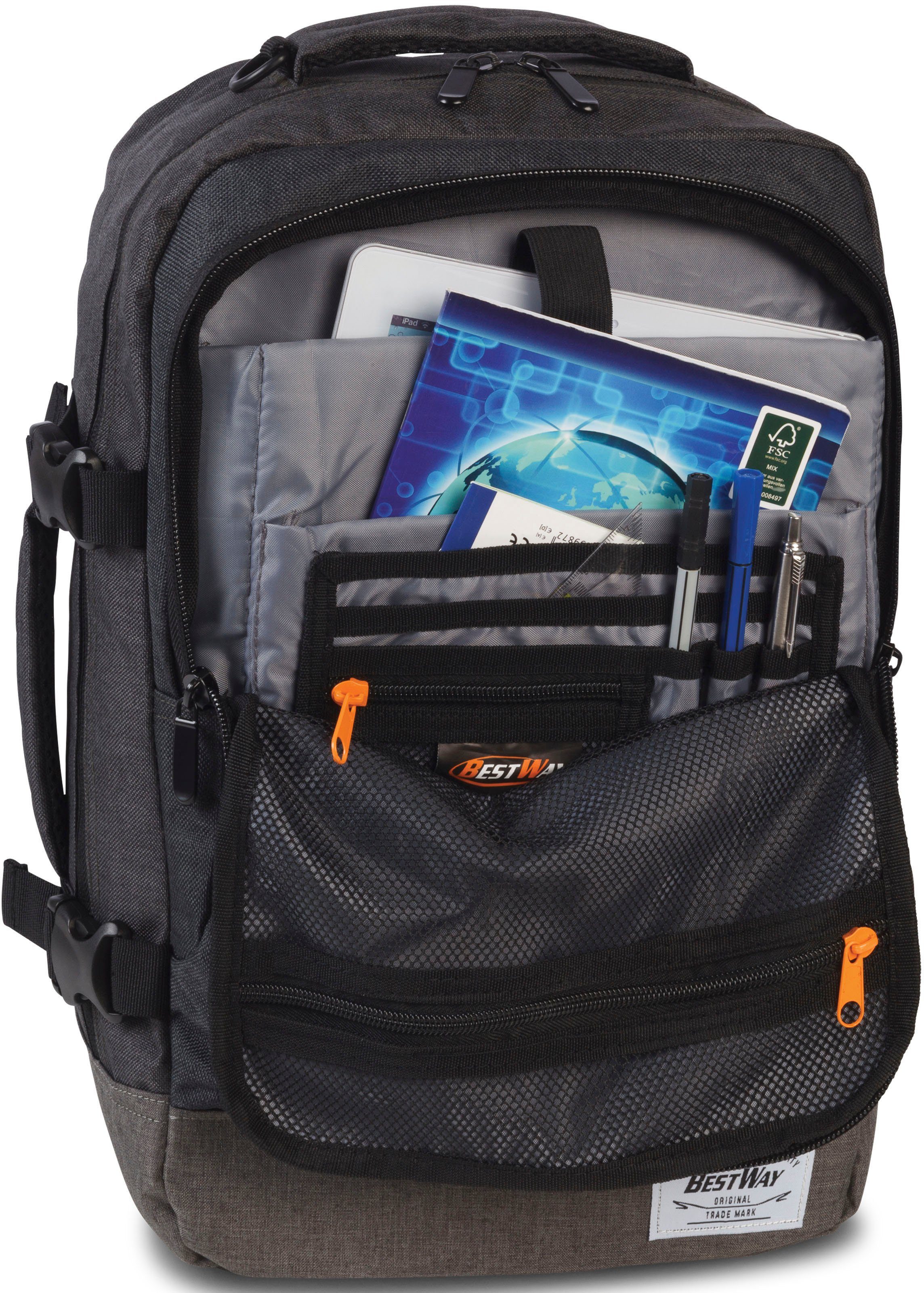 BESTWAY Reiserucksack Cabin Pro, 20 l, dunkelgrau