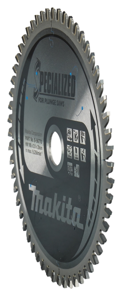 Makita Accessories B-56770 Λεπίδα πριονιού Specialized HM 165 x 20 x 56T πάχος 1,40mm