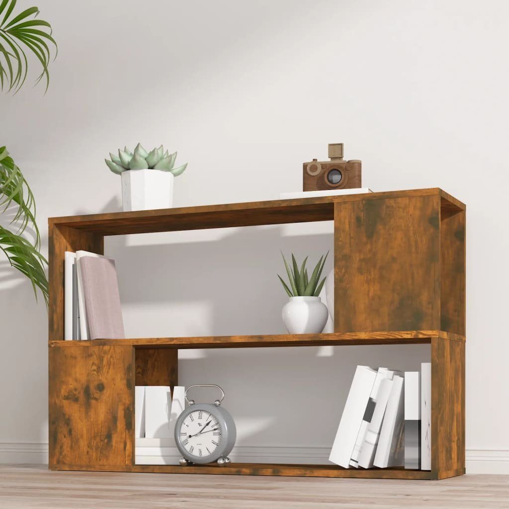 vidaXL Bücherregal Bücherregal Räuchereiche 100x24x63 cm Holzwerkstoff, 1-tlg.
