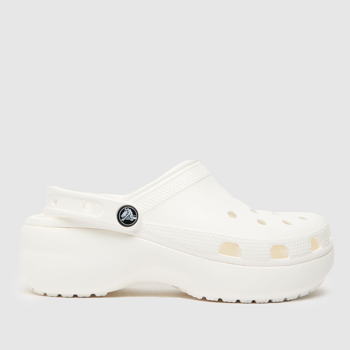 Crocs Classic platformos klumpa szandál fehér színben