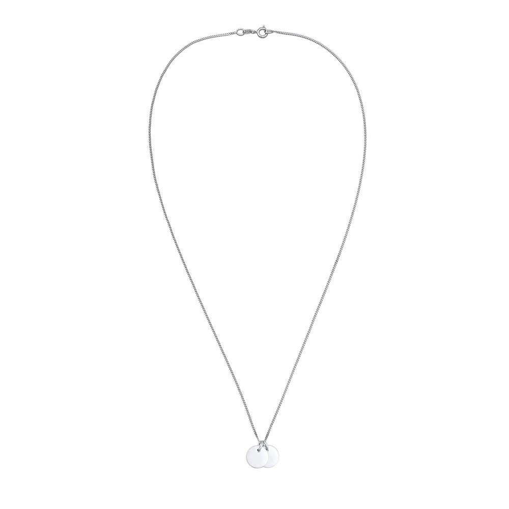 Elli Elli Collier Pendentif femme plaque Geo de base tendance en argent 925 sterling Bijoux